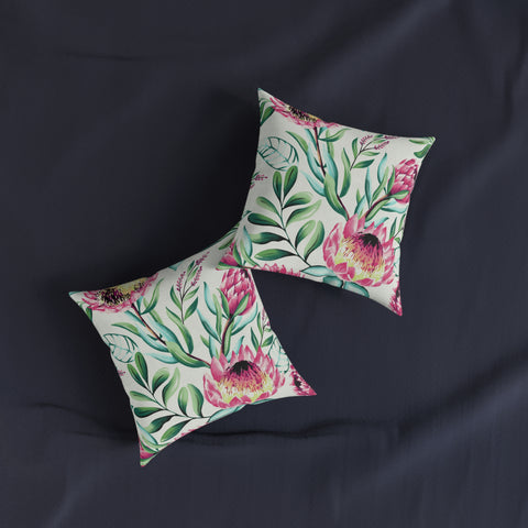 South African Protea Square Pillow