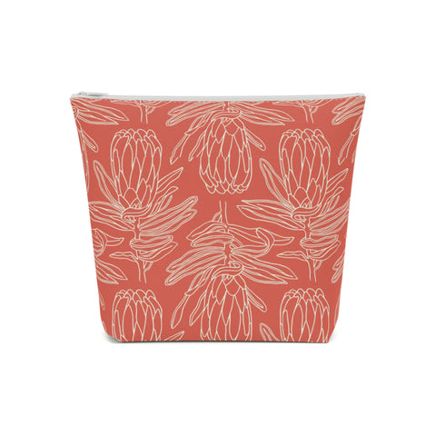 South African Protea Cotton Cosmetic Bag