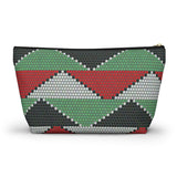 South African Ethnic Print Make up bag, Pencil Case Accessory Pouch w T-bottom