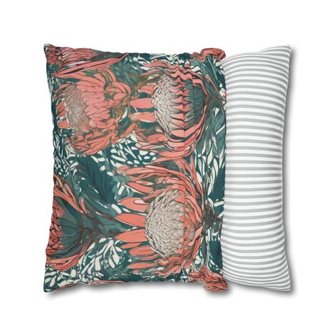 South African Protea Spun Polyester Pillowcase -Pillow not included