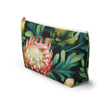 South African Protea Make up bag, Pencil Case Accessory Pouch w T-bottom