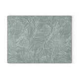 Glass Cutting Board South African Protea