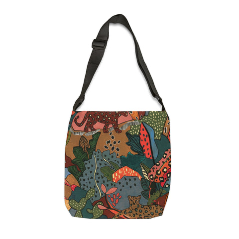 South African Ethnic Tote bag African print design Protea Adjustable