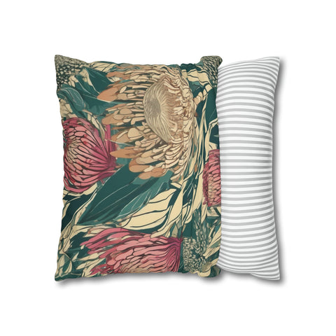 South African Protea Spun Polyester Pillowcase -Pillow not included