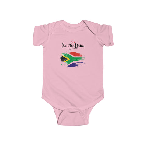 Short-sleeved Baby Bodysuit Love South Africa Baby Bok Babygrow - Shipped from the UK