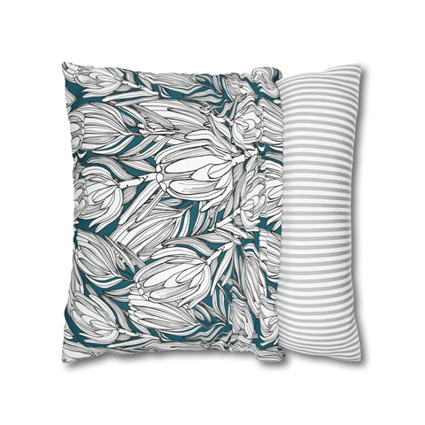 South African Protea Spun Polyester Pillowcase - Shipped from UK/USA/AUS