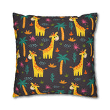 Kids Nursery African safari animals Giraffe Pillowcase Cover only - no filling is included