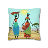 African Ladies  Pillowcase Cover only - no filling is included