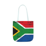 South African Flag Polyester Canvas Tote Bag