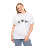 South African Flag Heartbeat t-shirt Unisex Heavy Cotton Tee