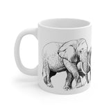 South African Big 5 African Safari animals 11oz Coffee Mug