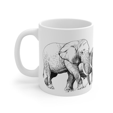 South African Big 5 African Safari animals 11oz Coffee Mug