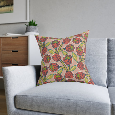 South African Protea Square Pillow