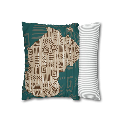 Africa Map Pillowcase Cover only - no filling is included