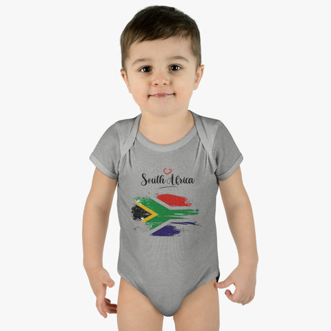 Short-sleeved Baby Bodysuit Love South Africa Baby Bok Babygrow - Shipped from the USA