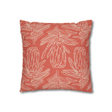 South African Protea Spun Polyester Pillowcase - Shipped from UK/USA/AUS