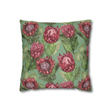 South African Protea Spun Polyester Pillowcase - Shipped from UK/USA/AUS