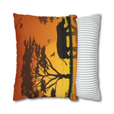 African sunset - Rhino Pillowcase Cover only - no filling is included