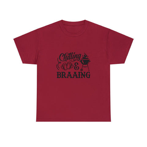 South African Chilling and Braaing Shirt,  Afrikaans / Braai Unisex Heavy Cotton Tee