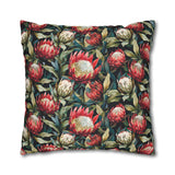 South African Protea Spun Polyester Pillowcase - Shipped from UK/USA/AUS