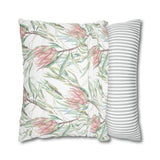 South African Protea Spun Polyester Pillowcase - Shipped from UK/USA/AUS