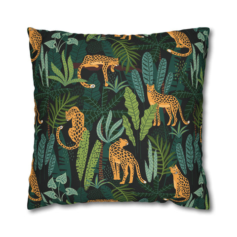 African pattern with Leopards. Pillowcase Cover only - no filling is included