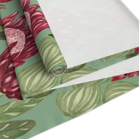 South Arican Protea Table Runner (Cotton, Poly) Protea