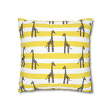 African Giraffe stripe yellow Pillowcase Cover only - no filling is included