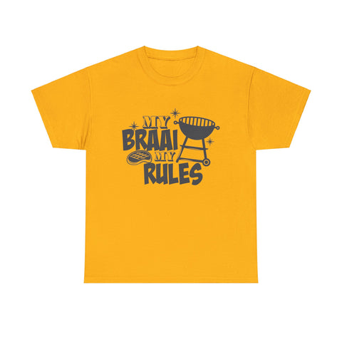 South African My Braai My Rules Unisex Heavy Cotton T-shirt