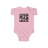 South African Afrikaans Lekker man Baby Unisex Infant Fine Jersey Bodysuit - Shipped from the UK