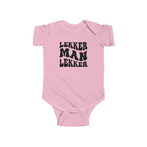 South African Afrikaans Lekker man Baby Unisex Infant Fine Jersey Bodysuit - Shipped from the UK