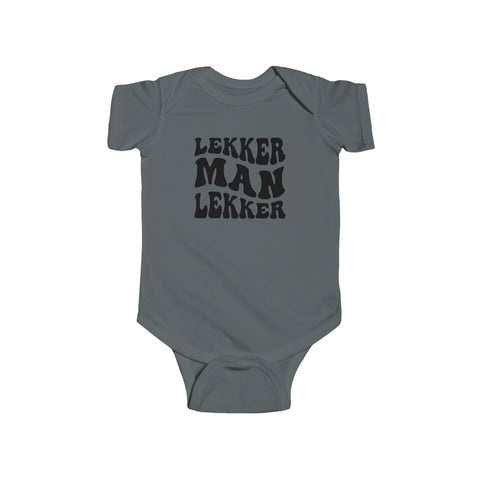 South African Afrikaans Lekker man Baby Unisex Infant Fine Jersey Bodysuit - Shipped from the UK