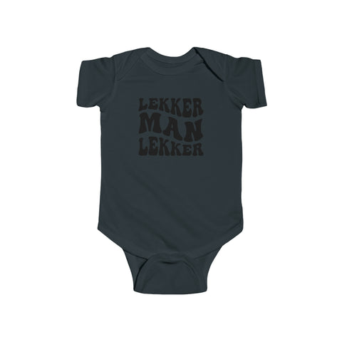 South African Afrikaans Lekker man Baby Unisex Infant Fine Jersey Bodysuit - Shipped from the UK