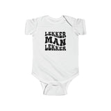 South African Afrikaans Lekker man Baby Unisex Infant Fine Jersey Bodysuit - Shipped from the UK