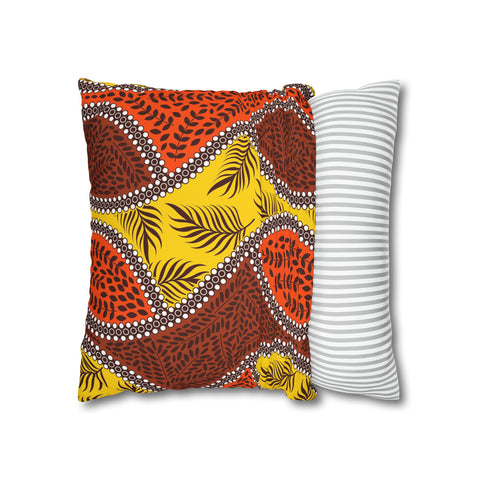 African Leaves and colours Pillowcase Cover only - no filling is included