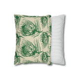 South African Protea Spun Polyester Pillowcase - Shipped from UK/USA/AUS