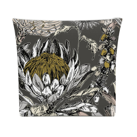 South African Protea Cotton Cosmetic Bag