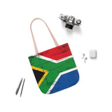 South African Flag Polyester Canvas Tote Bag