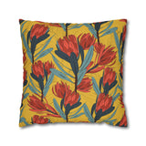 South African Protea Spun Polyester Pillowcase - Shipped from UK/USA/AUS