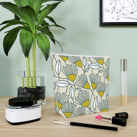 South African Protea Cotton Cosmetic Bag