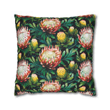 South African Protea Spun Polyester Pillowcase - Shipped from UK/USA/AUS