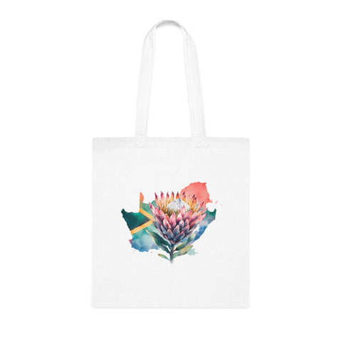 South African Afrikaans Protea Cotton Tote