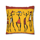 African abstract people Pillowcase Cover only - no filling is included