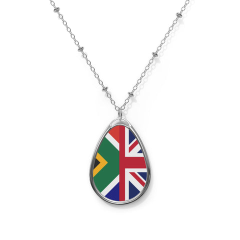 South Africa UK flag Necklace with Pendant