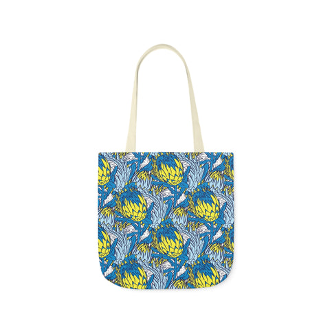 South African Protea Polyester Canvas Tote Bag