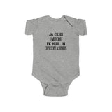 South African Afrikaans Baby Unisex Infant Fine Jersey Bodysuit - Shipped from the UK