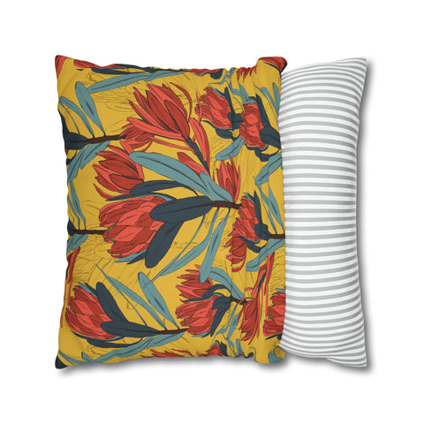 South African Protea Spun Polyester Pillowcase