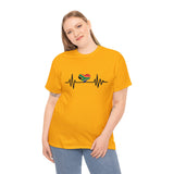 South African Flag Heartbeat t-shirt Unisex Heavy Cotton Tee