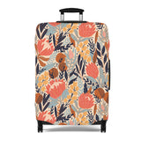 South African Protea Floral Custom Designed Luggage Cover Modern Luggage Protector Suitcase Cover, Carry on luggage Wrap, luggage Cover