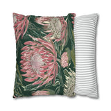 South African Protea Spun Polyester Pillowcase -Pillow not included